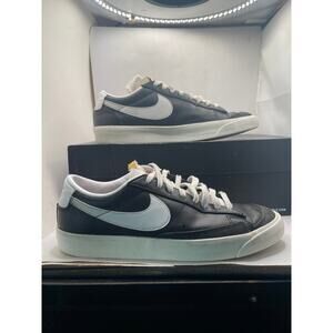 Nike Blazer Low 77 Black Leather Athletic Lifestyle Shoes DA6364-001 Men 8.5